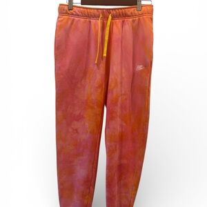 Custom Nike womens Vibrant Orange and Pink Joggers tie dye